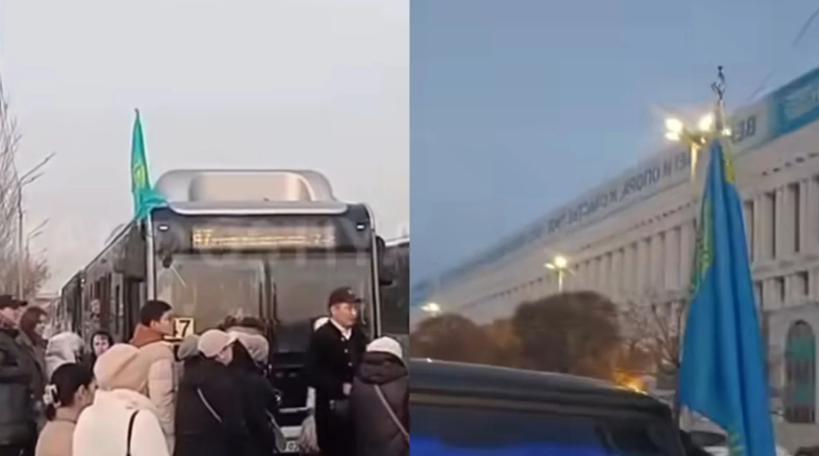 Көлікпен ту ұстап жүрген азаматтарды тоқтатқан 4 полицей қызметтен қуылды